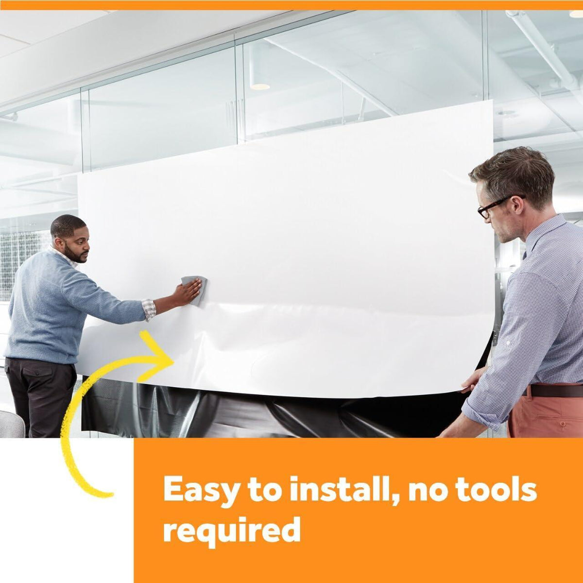 Post-it Dry Erase Whiteboard Film Surface for Walls, Doors, Tables, Chalkboards, Whiteboards, and More, Removable, Stain-Proof, Easy Installation, 6 ft x 4 ft Roll (DEF6X4)