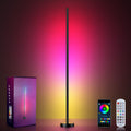 OIYN Smart RGBICW LED Corner Floor Lamp - 16 Million DIY Colors, 68 Scenes, Music Sync, App & Remote Control, Color-Changing Ambient Lighting for Living Rooms, Bedrooms, and Gaming Rooms