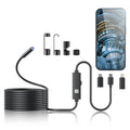 Endoscope Camera with Light,1920P HD Borescope Tools with 8 Adjustable LED Lights, Endoscope with Semi-Rigid Snake Camera, Inspection Borescope for iOS and Android-16.4ft Single Lens