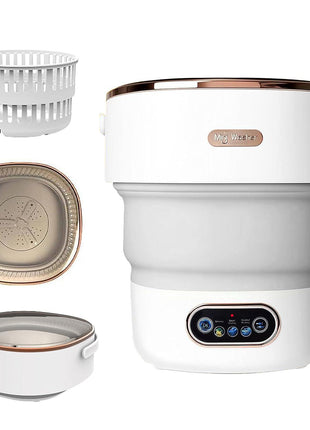Portable Washing Machine,15L Collapsible Mini Washer with 3 Cleaning Modes Drain Basket Small Foldable Laundry Machine for Travel Camping Dorms RVs Apartments Baby Clothes Underwear Socks Delicates