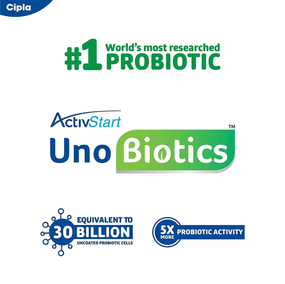 Cipla Activstart Unobiotics With Probiotic Activity | Helps Build Immunity | Probiotics for Adults - 10 Sachets