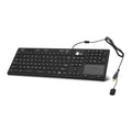 SIIG Wired Silicone Washable USB-A Keyboard with Touchpad, 110-key Layout, Industrial & Medical Grade, Dustproof, IP68 Compliant, 5 Levels Brightness, Silent & Quiet, Windows, Mac (JK-US0W11-S1)