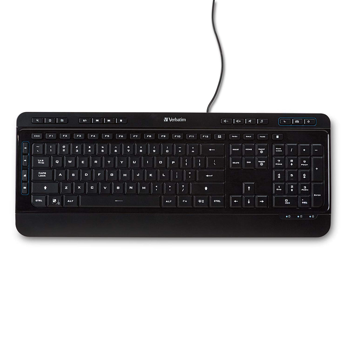 Verbatim Illuminated Wired Keyboard , Black