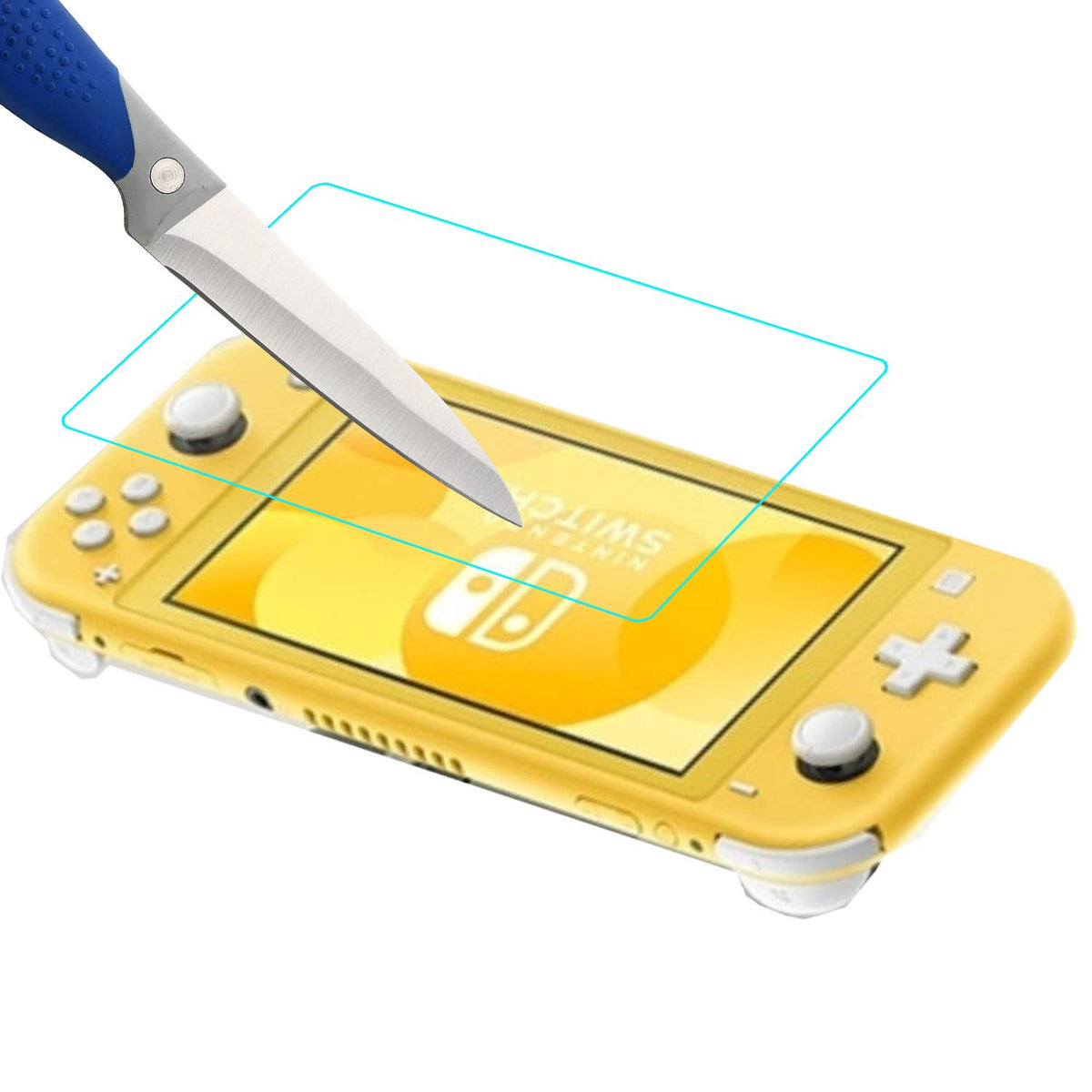 Mr.Shield [3-PACK] Designed For Nintendo Switch Lite [Tempered Glass] Screen Protector [0.3mm Ultra Thin 9H Hardness 2.5D Round Edge] with Lifetime Replacement