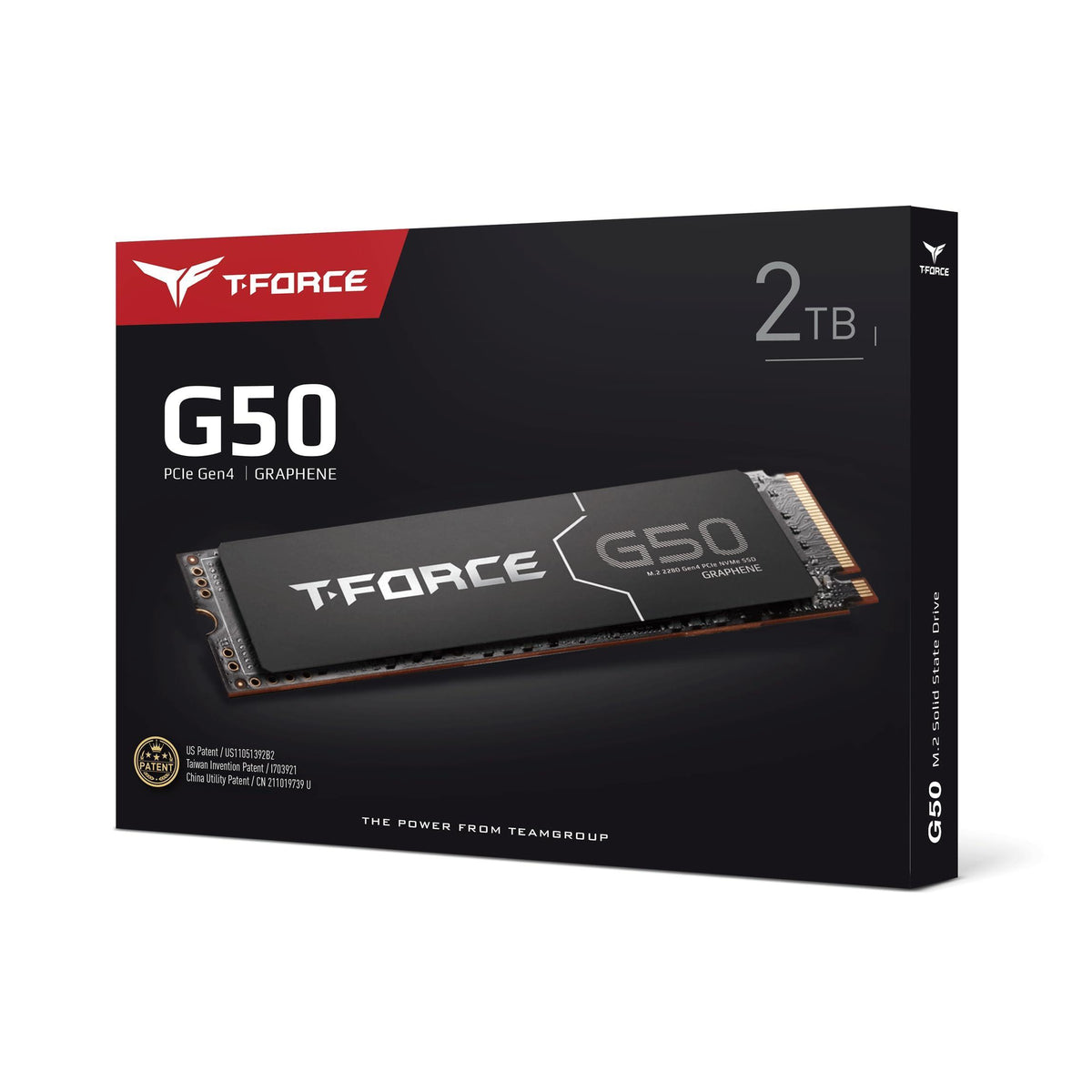 TEAMGROUP T-Force G50 2TB SLC Caching 3D TLC NAND NVMe InnoGrit PCIe Gen4x4 M.2 2280 Gaming SSD with Ultra-Thin Graphene Heat Spreader Works with PS5 Read/Write 5000/4500 MB/s TM8FFE002T0C129