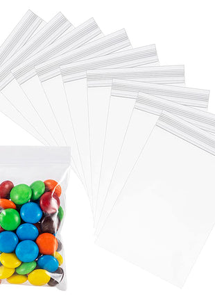Small Plastic Baggies 2 mil 300pcs, 2 x 3 inch Resealable Clear Zip Top Lock Storage Bags for Pills Jewelry Earring Diamond Painting