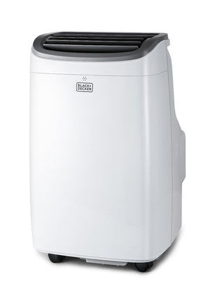 BLACK+DECKER Portable Air Conditioner, 9,000 BTU (5,300 BTU SACC) for Rooms up to 400 Sq. Ft., Portable AC with Follow Me Remote Control and Window Kit, BPACT08WT, White
