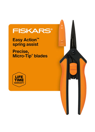 Fiskars 6" Non-Stick Pruning Snips, Resin-Resistant Garden Scissors