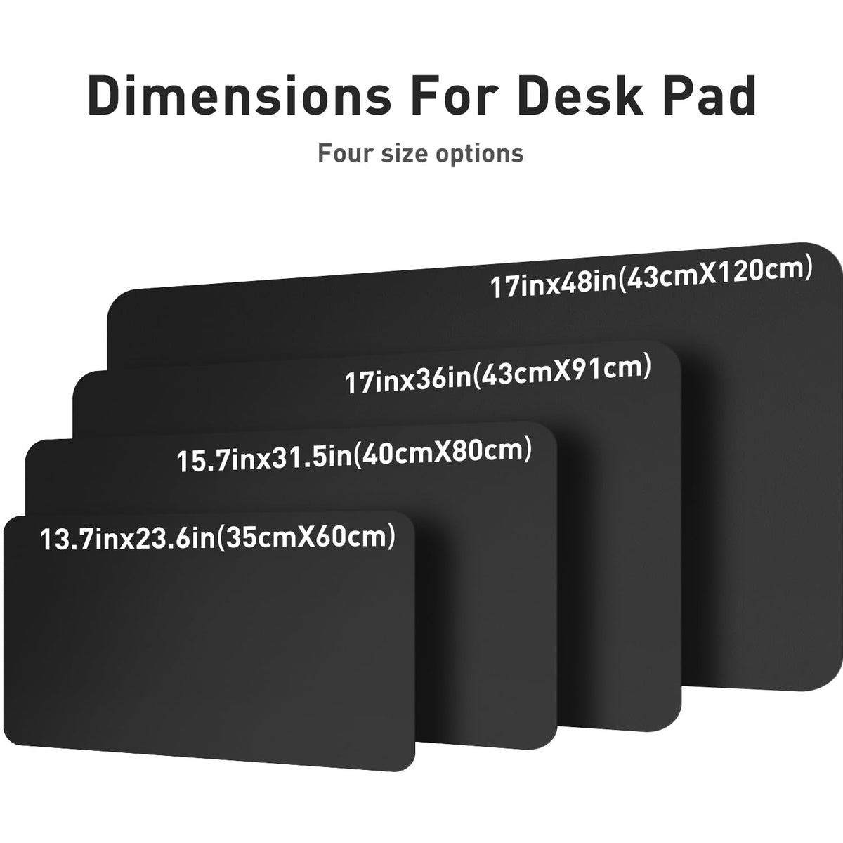 Aothia Leather Office Desk Pad Protector, Non-Slip PU Leather Desk Blotter, Waterproof Laptop Writing Mouse Pad for Office and Home, Black, 31.5" x 15.7"