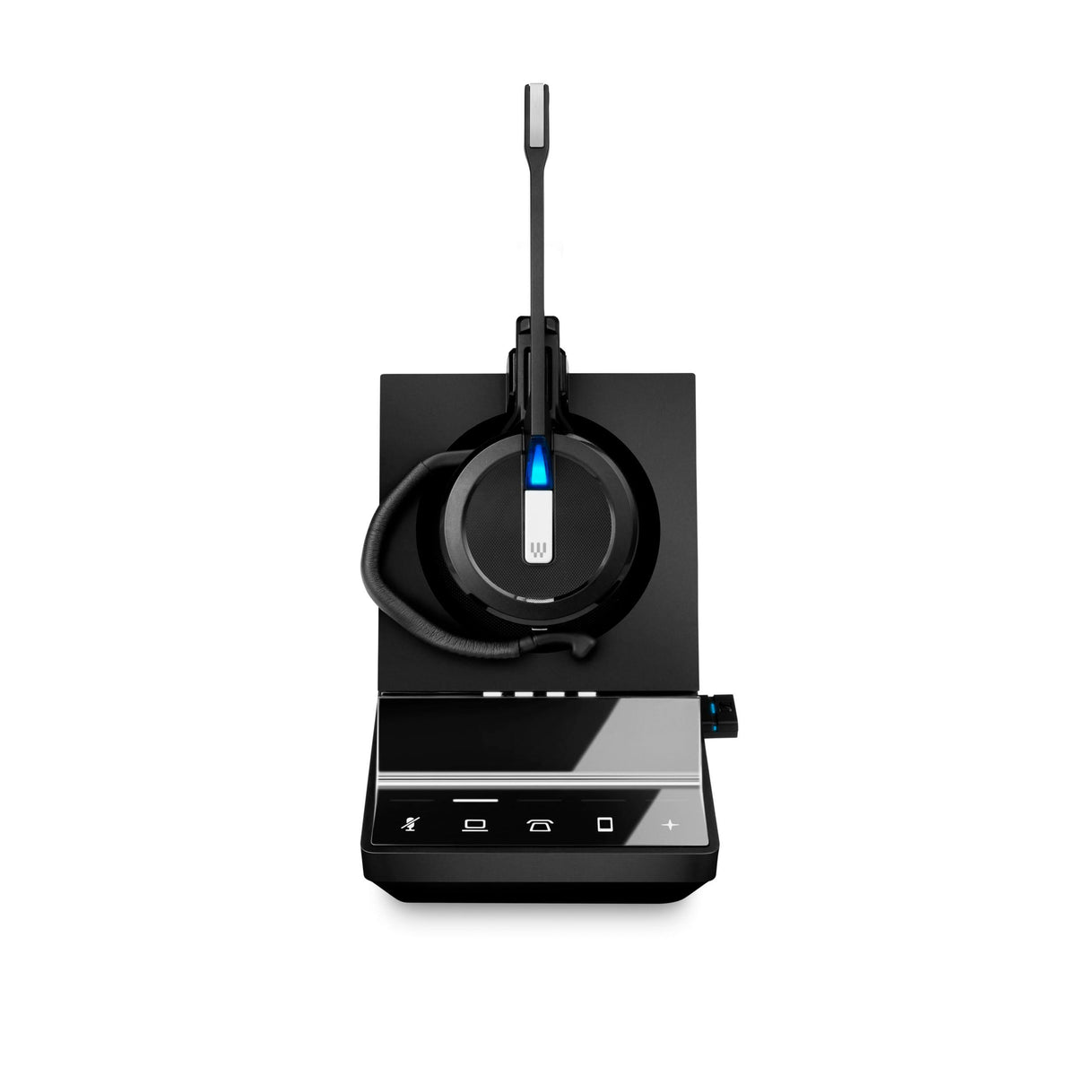 Sennheiser SDW 5016 (507016) Single-Sided Wireless DECT Headset for Desk Phone Softphone/PC& Mobile Phone Connection Dual Microphone Ultra Noise-Canceling, Black, 3 inches