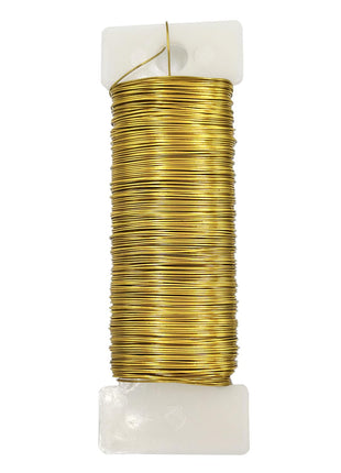 26 Gauge Golden Metal Floral Wire, 38 Yards/35 Meters,for Christmas Wreaths,Tree Decoration,Flower Arrangement,Craft Wire,Flower Wire,Garden Wires,Flowers Bouquet Accessories,Jewelry Wires DIY