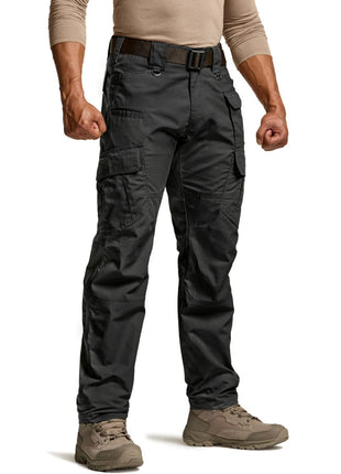 CQR Men's Tactical Pants, Water Resistant Ripstop Cargo Pants, Lightweight EDC Work Hiking Pants, Outdoor Apparel, Duratex Mag Pocket Black, 34W x 32L