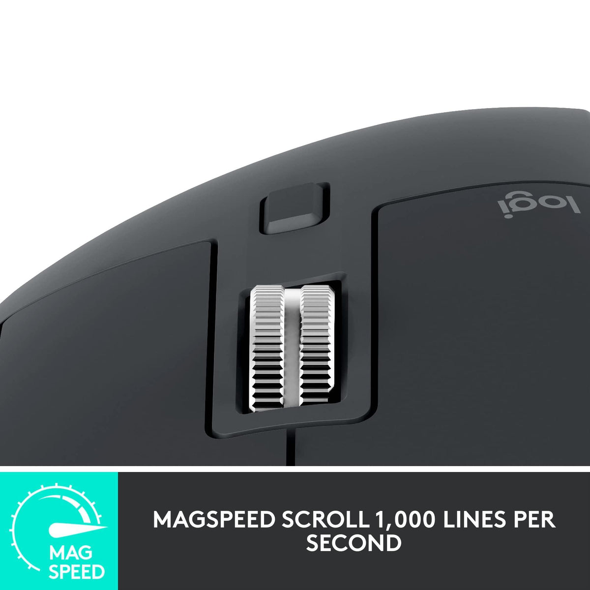 Logitech MX Master 3S for Business, Wireless Mouse with Quiet Clicks, 8K DPI, Secured Logi Bolt USB Receiver, Bluetooth, USB-C Charging, MagSpeed Scrolling, Windows/Mac/Chrome/Linux - Graphite
