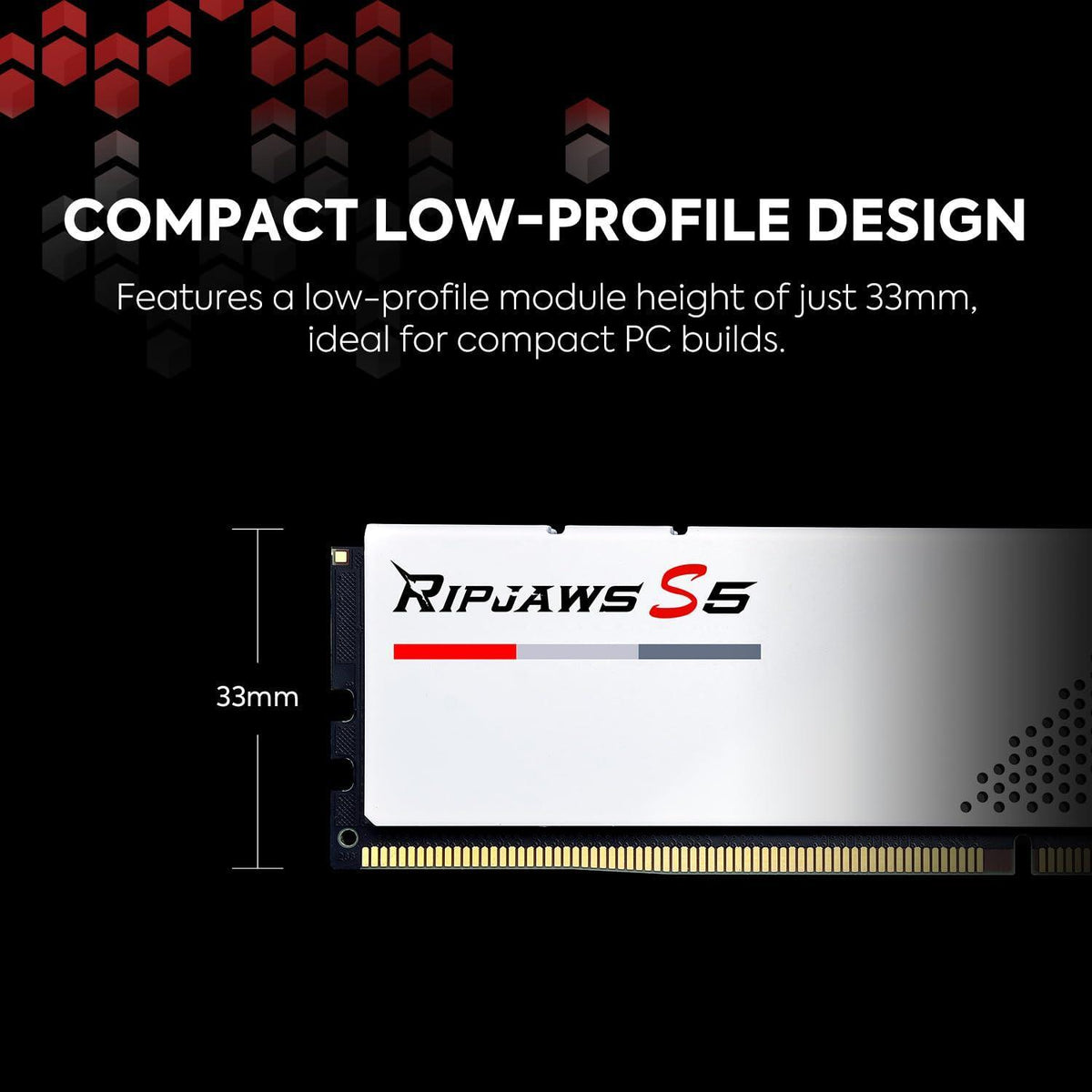 G.SKILL Ripjaws S5 Series (Intel XMP 3.0) DDR5 RAM 32GB (2x16GB) 5200MT/s CL40-40-40-83 1.10V Desktop Computer Memory UDIMM - Matte White (F5-5200J4040A16GX2-RS5W)