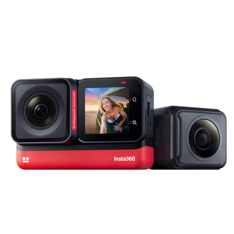 insta360 ONE RS Twin Edition - Waterproof 4K 60fps Action Camera & 5.7K 360 Camera with Interchangeable Lenses, Stabilization, 48MP Photo, Active HDR, AI Editing