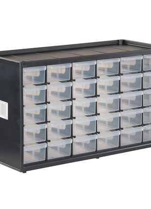 CRAFTSMAN Storage Organizer, 30 Small Drawer Modular Storage System, Easily Stackable (CMST40730), Plastic, Black, White