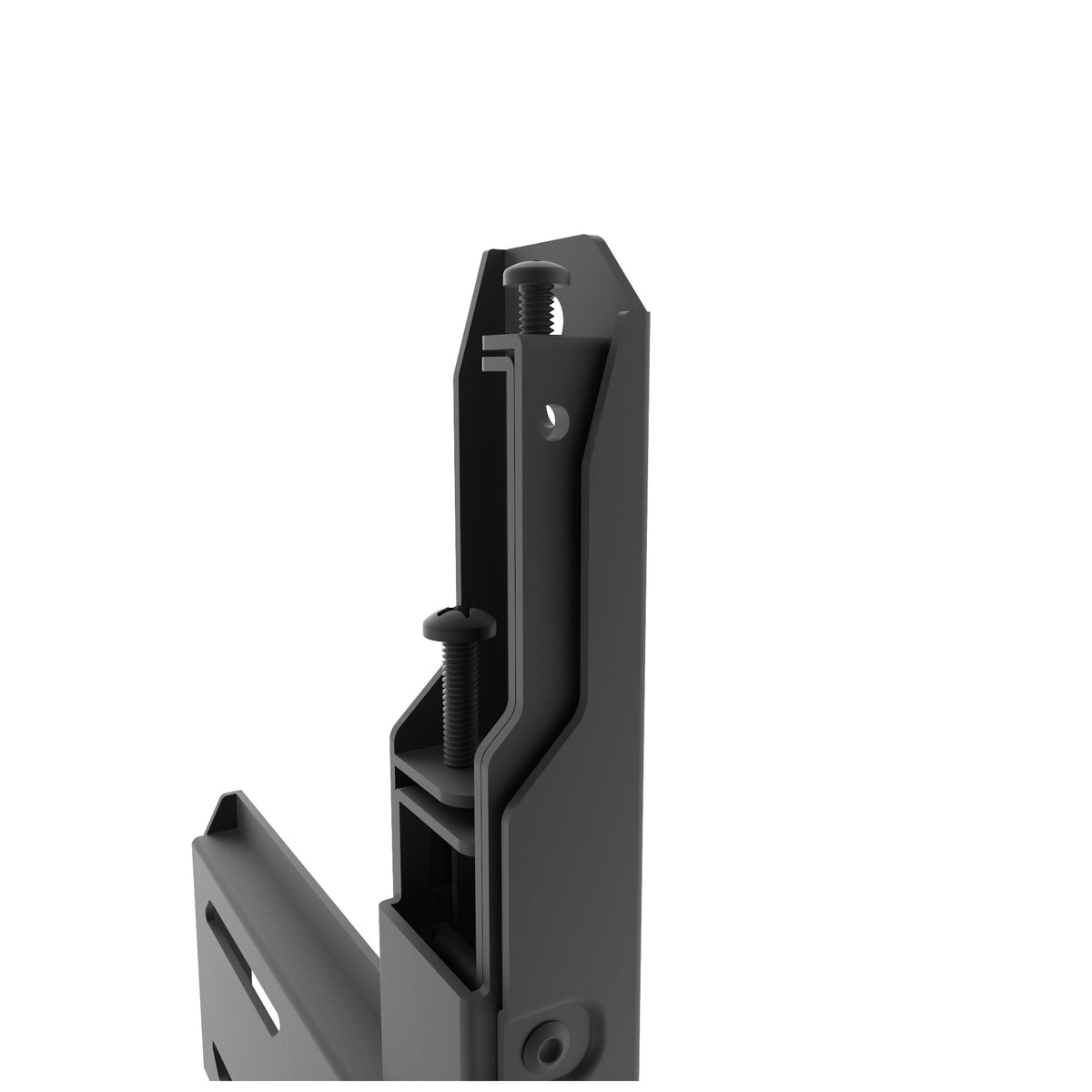 Kanto PF300 Fixed TV Mount for 32" to 90" TVs | Up to 150 lb | VESA 100 x 100 to 600 x 400 | Extra Wide Wall Plate | Post-Installation Leveling | Lockable Arms | Quick Release | Low Profile | Black