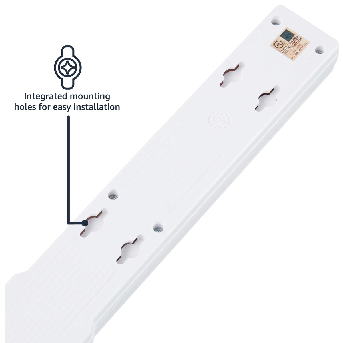 Amazon Basics Surge Protector Power Strip, 6-Outlet, 790 Joules, LED Indicator, 6ft Extension Cord, White