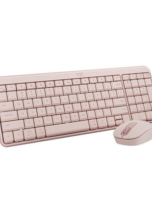 Logitech MK250 Compact Bluetooth Wireless Keyboard and Mouse Combo - Rose | Bluetooth connection only, compact keyboard with number pad, small ambidextrous M196 mouse with 3 non-customizable buttons