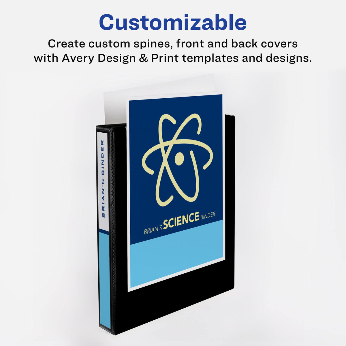Avery Economy View 3 Ring Binder, 1" Round Rings, 1 White Binder (05711)