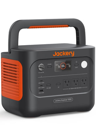 Jackery Explorer 1000 v2 Portable Power Station,1070Wh,1500W | 1 Hr Fast Charge, LiFePO4 Battery, 100W USB-C Output, Solar Generator for Camping, Emergency, RV (Solar Panel Optional)