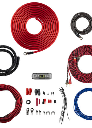 DS18 AK4 Complete 4 Gauge CCA Amplifier Installation Wiring Kit - Ampkit Helps Make Connections, Brings Power to Your Radio, Subwoofers, Speakers with Super Flex Wire - 1200W for 1 Amplifier