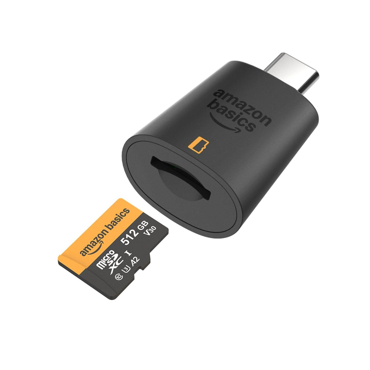 Amazon Basics 512GB microSDXC Card with Adapter, Read Speed Up to 200MB/s, 1-Pack