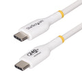 StarTech.com 6ft White USB-C Charging Cable, USB-IF Certified USB C Cable, 240W PD, USB 2.0 Type-C Laptop Charger Cord, M/M