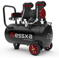 10 Gallon Ultra Quiet Air Compressor with Two Quick Couplers, 2HP 8.76 CFM@ 115PSI Pressure Oil-Free Air Compressor Tank, 70dB Quiet Compressor for Auto Repair, Tire Inflation 110V/60hz