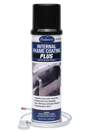 Eastwood Internal Frame Coating Plus Aerosol | Internal Frame Rust Remover | Rust Converter and Prevention Aerosol Spray Undercoating for Vehicles |16 Oz, Matte Black