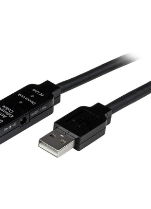 StarTech.com 10m USB 2.0 Active Extension Cable M/F - 10 meter USB 2.0 Repeater / Extender Cable USB A (M) to USB A (F) 10 m Black - 3 ft, TAA (USB2AAEXT10M)