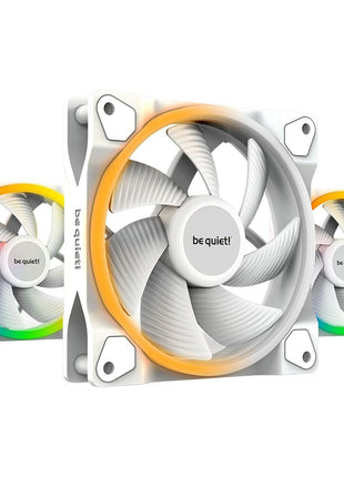 be quiet! Light Wings White 120mm PWM Triple Pack Premium ARGB Low Noise Cooling Fan | 4-Pin | BL100