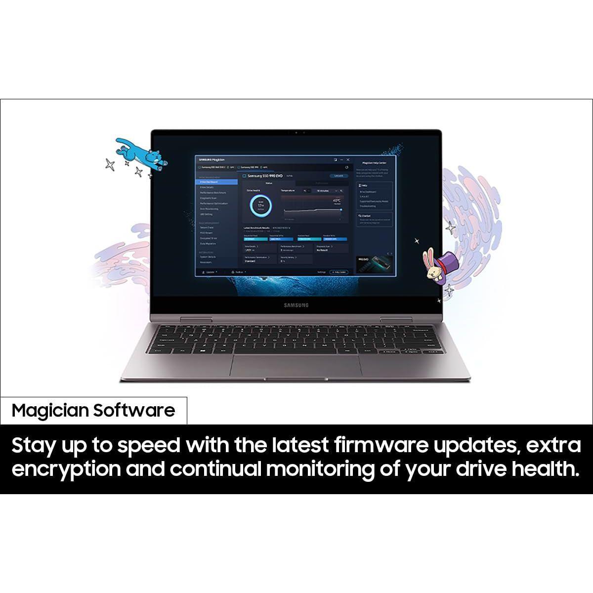 Samsung 990 EVO SSD 2TB, PCIe Gen 4x4, Gen 5x2 M.2 2280 NVMe Internal Solid State Drive, Speeds Up to 5,000MB/s, Upgrade Storage for PC Computer, Laptop, MZ-V9E2T0B/AM, Black