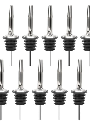 JBtek (12 Pack Stainless Steel Classic Bottle Pourers w/Tapered Spout
