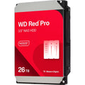 Western Digital 26TB WD Red Pro NAS Internal Hard Drive HDD - 7200 RPM, SATA 6 Gb/s, CMR, 512 MB Cache, 3.5