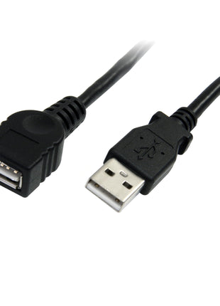 StarTech 6ft USB 2.0 Extension Cable, USB-A M/F, Black (USBEXTAA6BK) | USB-A male to USB-A female, Molded strain relief, 480Mbps