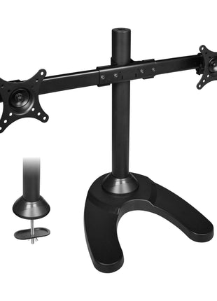 SIIG Accessory CE-MT1712-S2 Side-by-Side Dual Monitor Desk Stand 13inch to 27inch Retail,Black