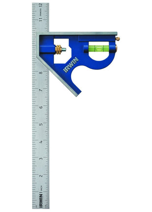 IRWIN Combination Square, 12", 45-90 Degree Marking, Stainless Steel (1794469)