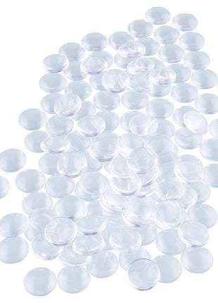 HAUTOCO 120 Pieces Transparent Glass Dome Cabochons Round Cabochons Tiles, Non-calibrated Round 1 inch/25mm for Craft Cameo Pendants Photo Jewelry Necklaces