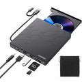 External DVD Drive, CD Drive USB 3.0 Typle C CD/DVD ROM +/-RW Adapter with USB Port DVD Burner for Laptop PC Desktop Computer, Optical Disk Drive CD Player Compatible with Mac Windows Linux