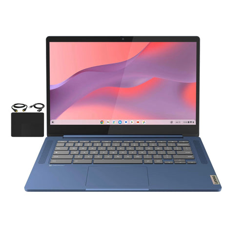 Lenovo Flagship Chromebook, 14'' FHD Touchscreen Slim Thin Light Laptop Computer, 8-Core MediaTek Kompanio 520 Processor, 4GB RAM, 64GB eMMC, WiFi 6,Chrome OS, Abyss Blue