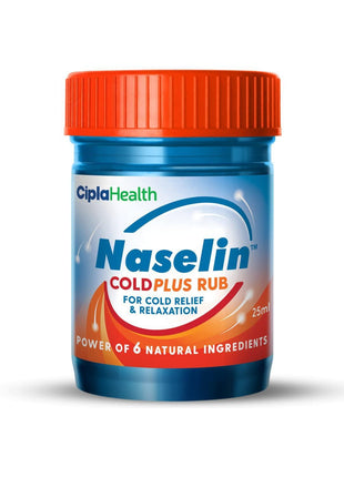 Cipla Naselin Coldplus Rub 25gm | Instant Relief & Relaxation from Cold | ColdRub meant for Adults with the Power of 6 Natural Aromatic Herbs (Pack of 3)