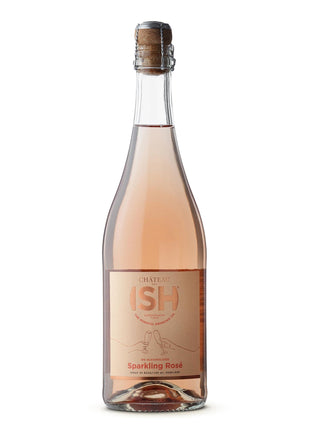 Chateau del ISH Sparkling Non Alcoholic Rose, Award Winning Non-Alcoholic Spirits, Gluten Free, Low Calorie, Zero Proof, Alcohol Free Wine with Dealcoholized Pinot Noir & Merlot Grapes, 750 ml Bottle