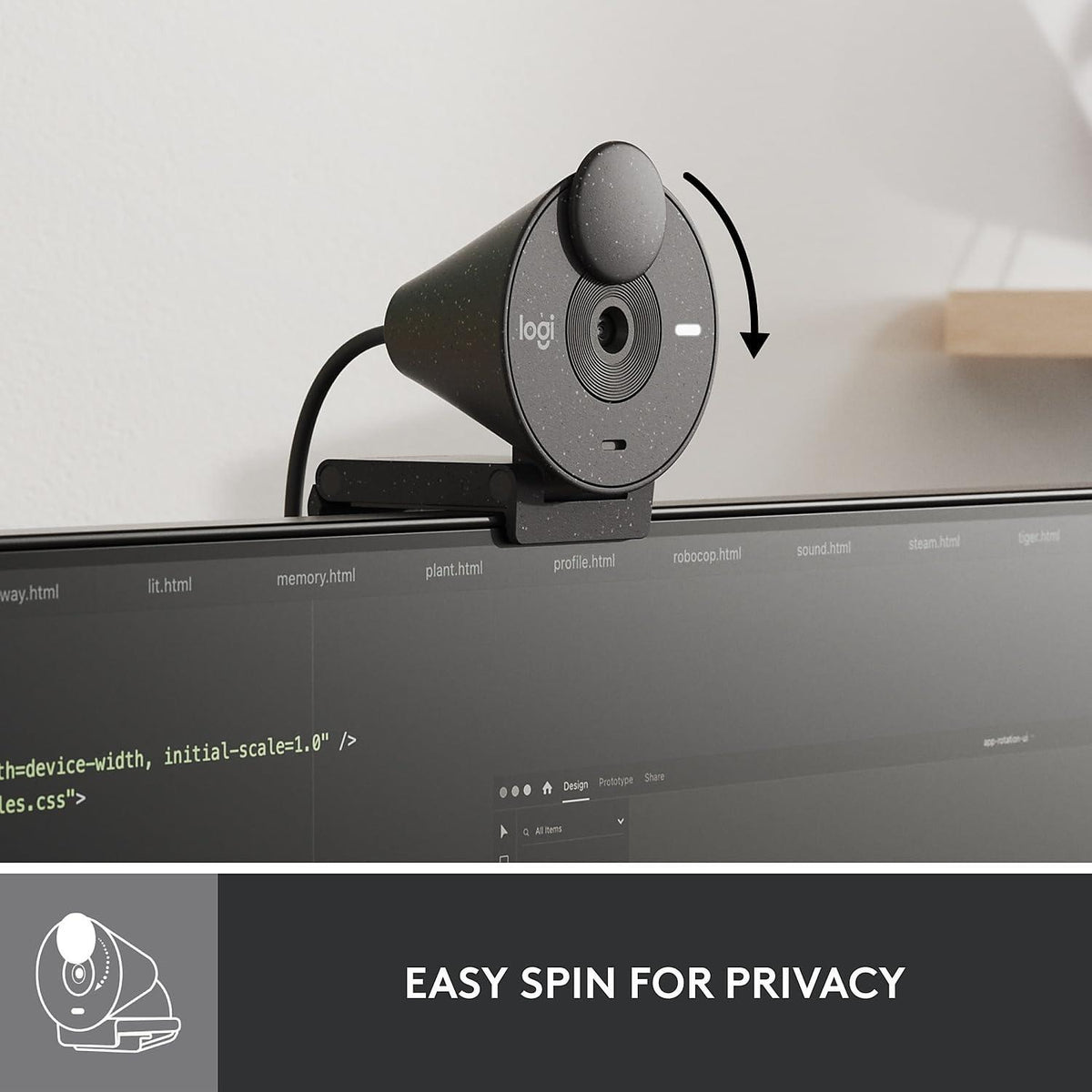 Logitech BRIO Webcam - 2 Megapixel - 30 fps - Graphite - USB Type C - Retail