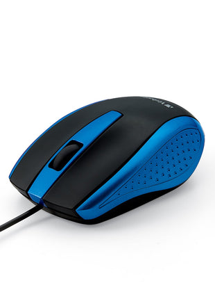 Verbatim Wired USB Computer Mouse - Corded USB Mouse for Laptops and PCs - Right or Left Hand Use, Blue 99743, 1.4" x 2.4" x 3.9"