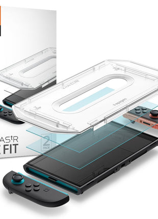 Spigen Screen Protector Tempered Glass [GlasTR EZ FIT] designed for Nintendo Switch 2 (2025) - 2 Pack