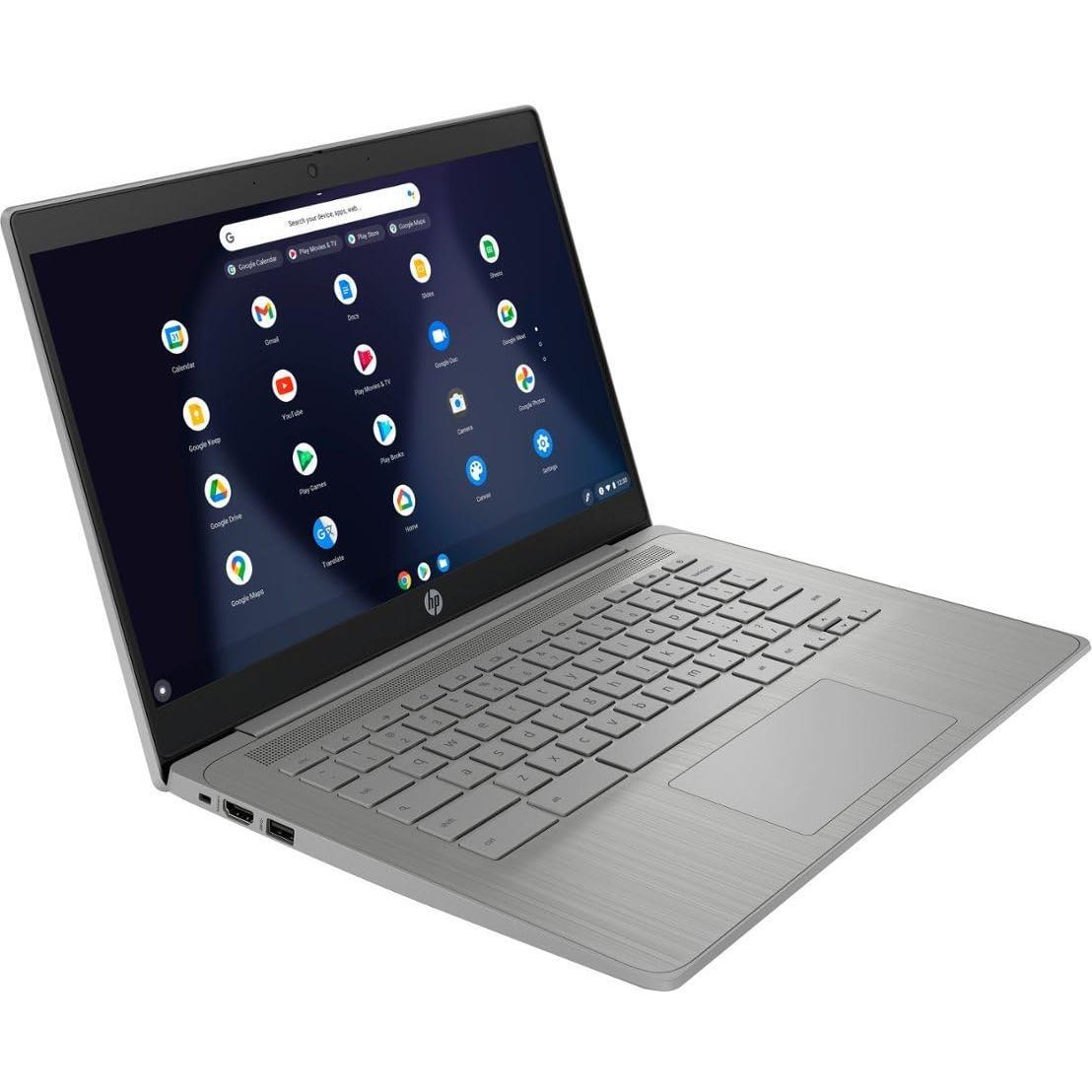 HP 2023 Chromebook Laptop, 14 Inch Display, Intel Celeron N4120 Processor, 4GB RAM, 64GB eMMC, Intel UHD Graphics 600, WiFi, Bluetooth, Chrome OS, Modern Gray