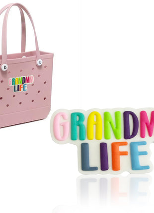 A&H Zier Bag Accessories Silicone Charm for Bogg Bag Fade-Resistant 0.5cm Thick Compatible With Most Bogg Bag (Grandma Life)