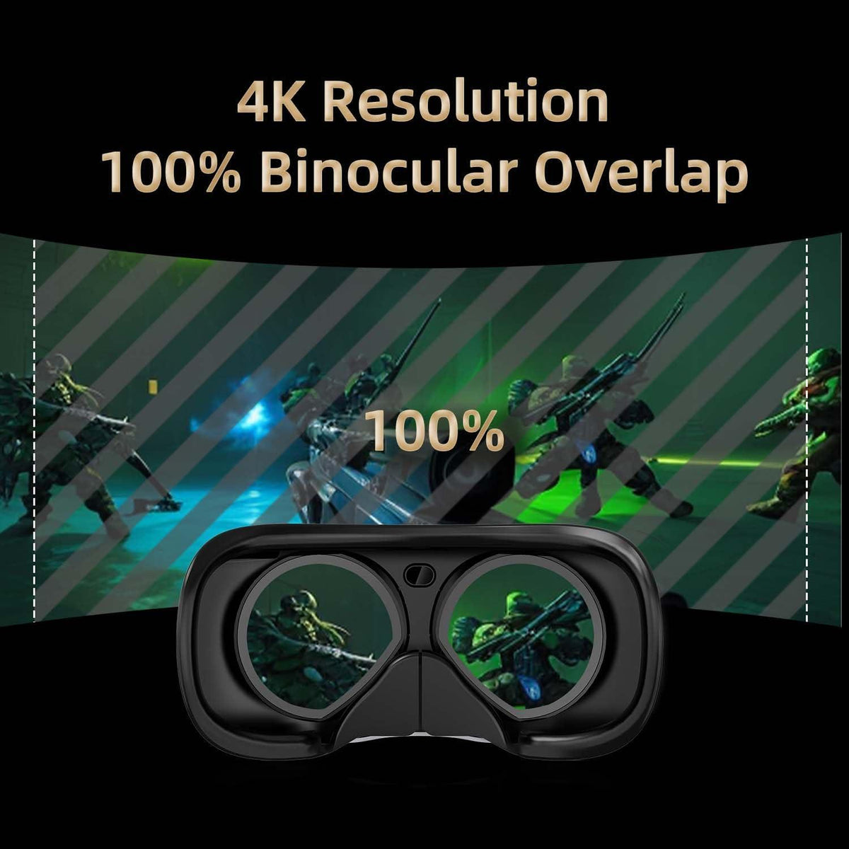 DPVR E4 VR Headsets, PCVR Headset with Controller, Virtual Reality Headset for PC Games, Support SteamVR Games (Black)