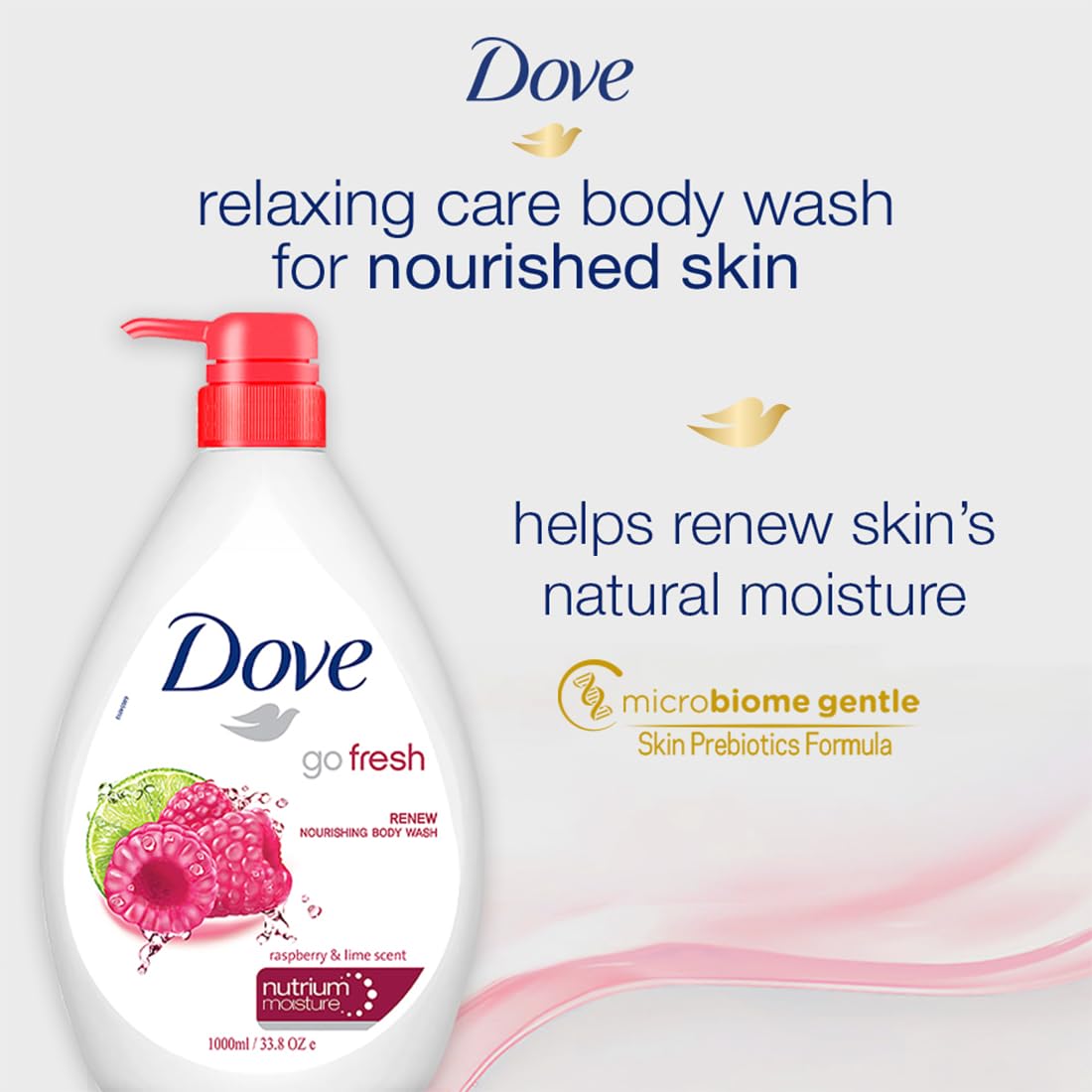 Dove Body Wash 1L (Raspberry & Lime)